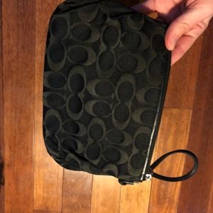 Authentic Coach Black Wristlet
